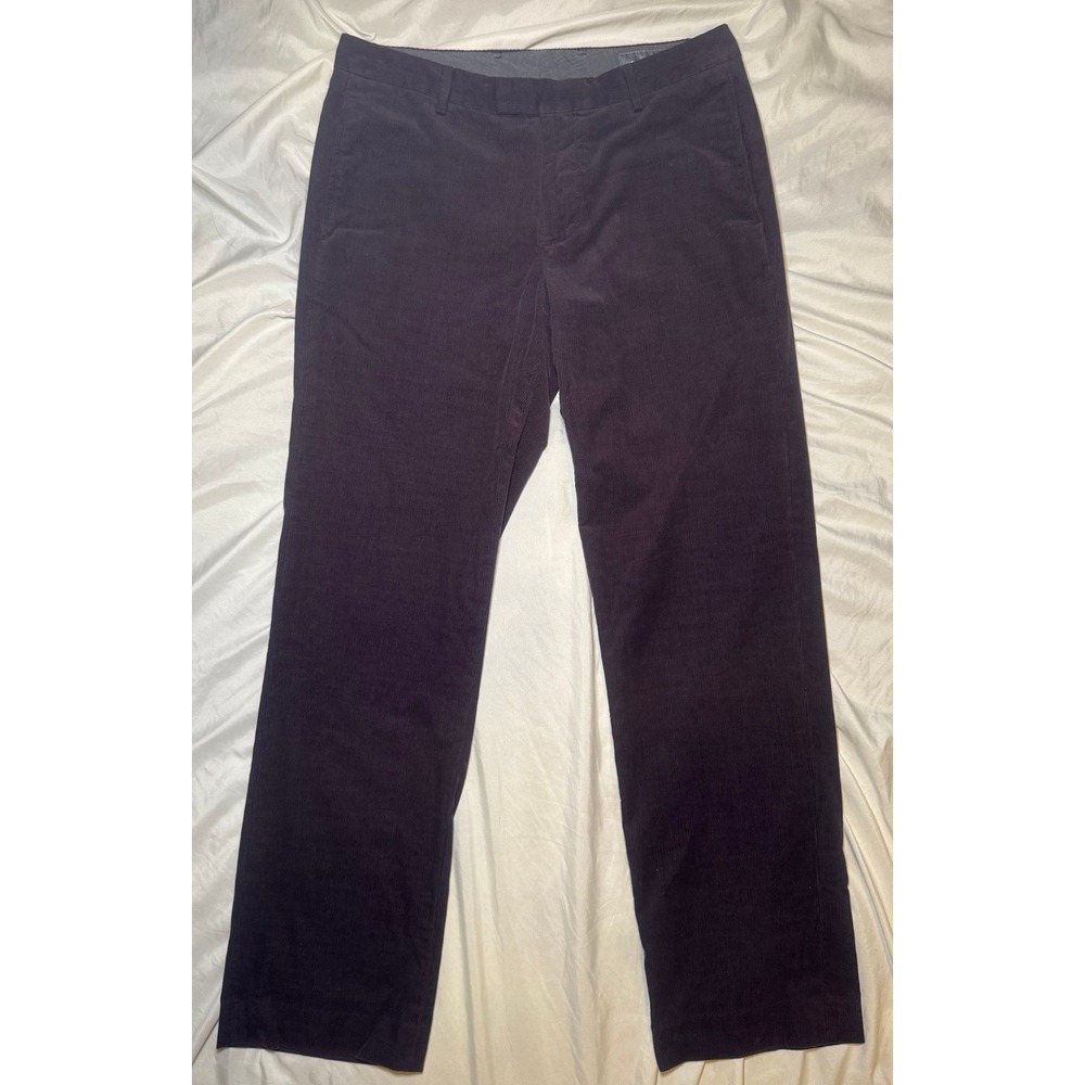 Bonobos Straight Leg Corduroy Pants Mens 30x30 Purple Plum Stretch Trousers